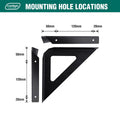 Carinya Black Triangle Stayed Bracket 190mm Steel 100kg Capacity - SuperSaverAU - view 5