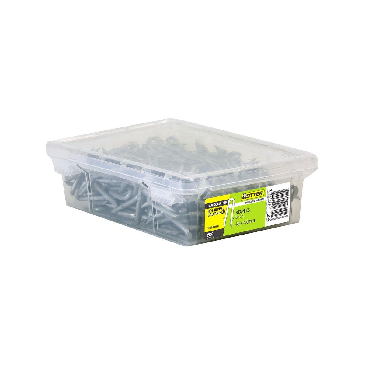 Otter Barbed Nails Staples 40 x 4mm - 2kg - Corrosion Resistant - Durable - SuperSaverAU - view 1