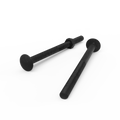 Zenith M10 x 150mm Hot Dipped Galvanised Black Cup Head Bolts & Nuts - 2 Pack - Rust Resistant, Secure Fit - SuperSaverAU - view 1