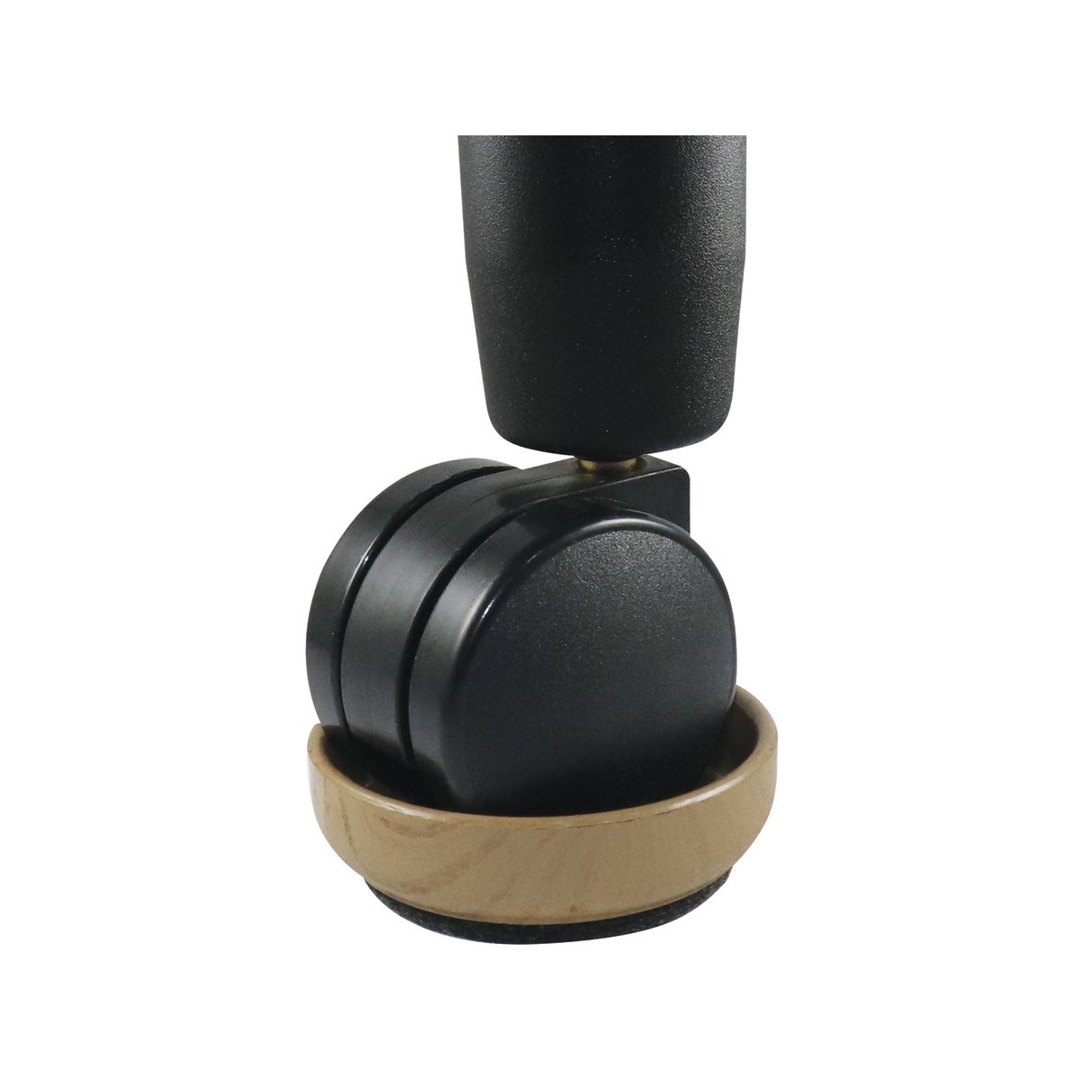 Surface Gard Round Felt Base Castor Cup 4 Pack - Dark Wood Effect - 66mm - SuperSaverAU - view 2