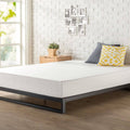 Zinus King 18cm Low Metal Bed Frame - Black, Wooden Slat Foundation - AU-SSBF-7K