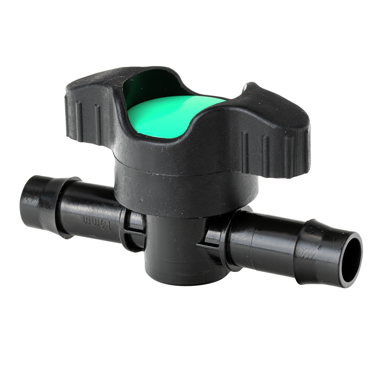 K Rain 13mm Barbed Inline Valve - Black - Polypropylene - KV13 - SuperSaverAU - view 1
