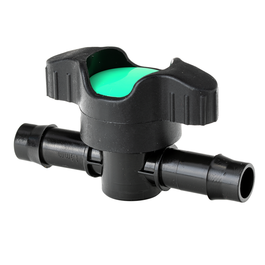 K Rain 13mm Barbed Inline Valve - Black - Polypropylene - KV13 - SuperSaverAU - view 1
