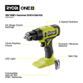 Ryobi 18V ONE+ Hammer Drill Kit - 2Ah & 4Ah Batteries - 13mm Chuck - 7-Piece Bit Set - SuperSaverAU - view 2