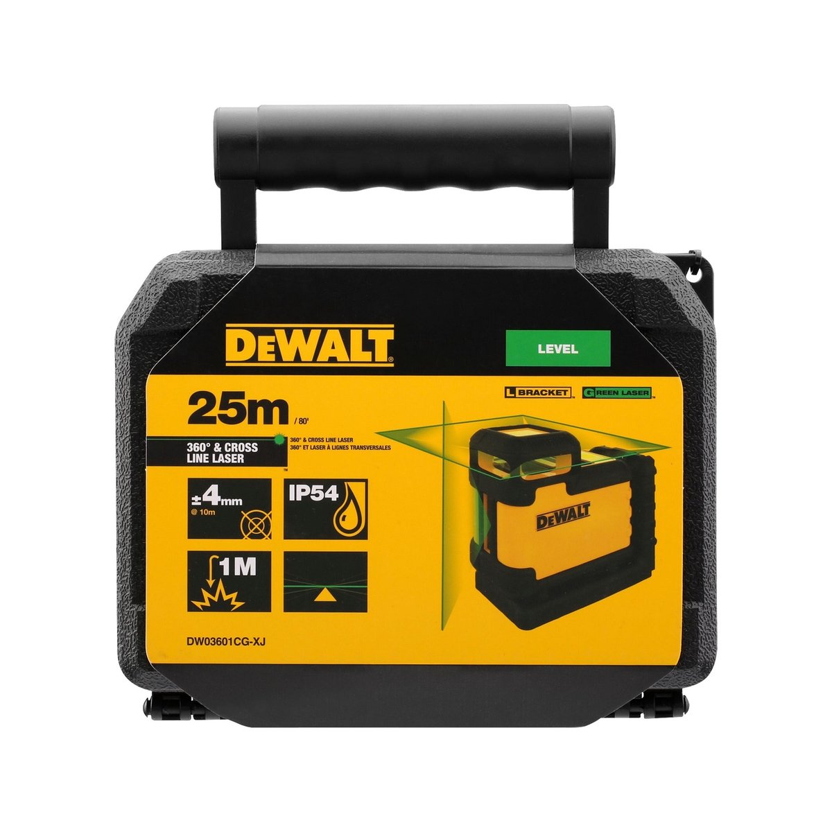 Dewalt 360 Degree Green Beam Cross Line Laser - 25M - IP54 Rated - SuperSaverAU - view 5