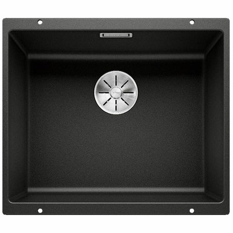 Blanco SUBLINE single bowl undermount sink - Black Silgranit, 38L bowl, overflow - SUBLINE500UBK5