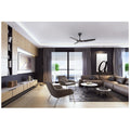 Big Ass Fans Haiku L 52 Inch Black Ceiling Fan - 256mm Drop Tube, 7 Speeds - HAIKULBL52256MMLED