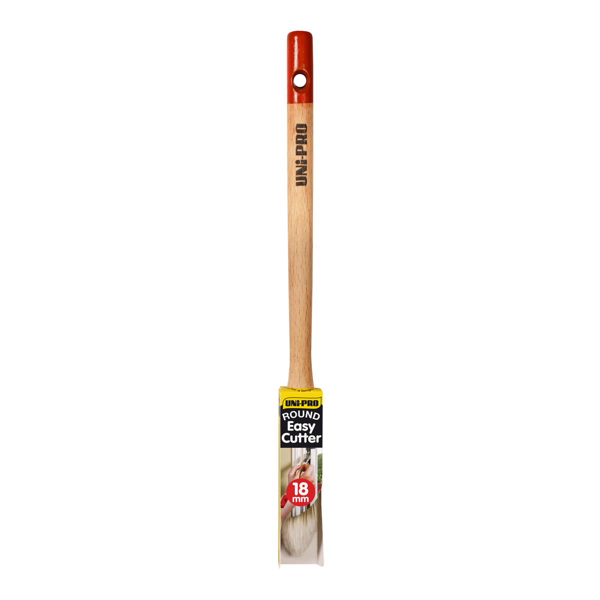 Uni Pro 18mm Easy Cutter Paint Brush 18mm Timber Stainless Steel Handle - SuperSaverAU - view 1