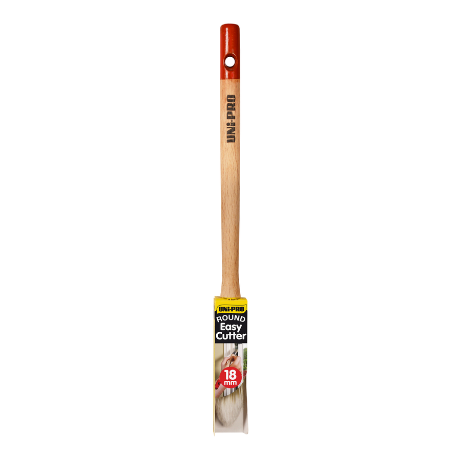 Uni Pro 18mm Easy Cutter Paint Brush 18mm Timber Stainless Steel Handle - SuperSaverAU - view 1