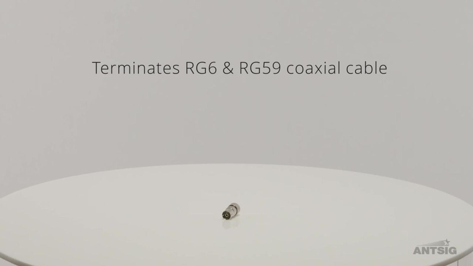 Antsig 75 Ohm Metal Line TV Socket, PAL Female Coaxial Connector, Nickel Plated