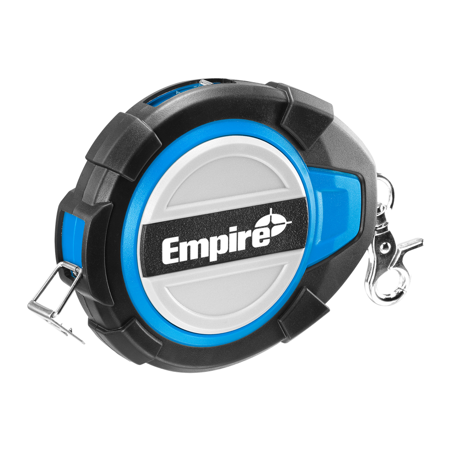 Empire 30m Closed Case Long Steel Tape Measure, Belt Clip, Metric Graduations
