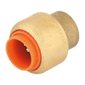 SmarteX-COPPER 15mm Push-Fit Cap - Lead Free Brass