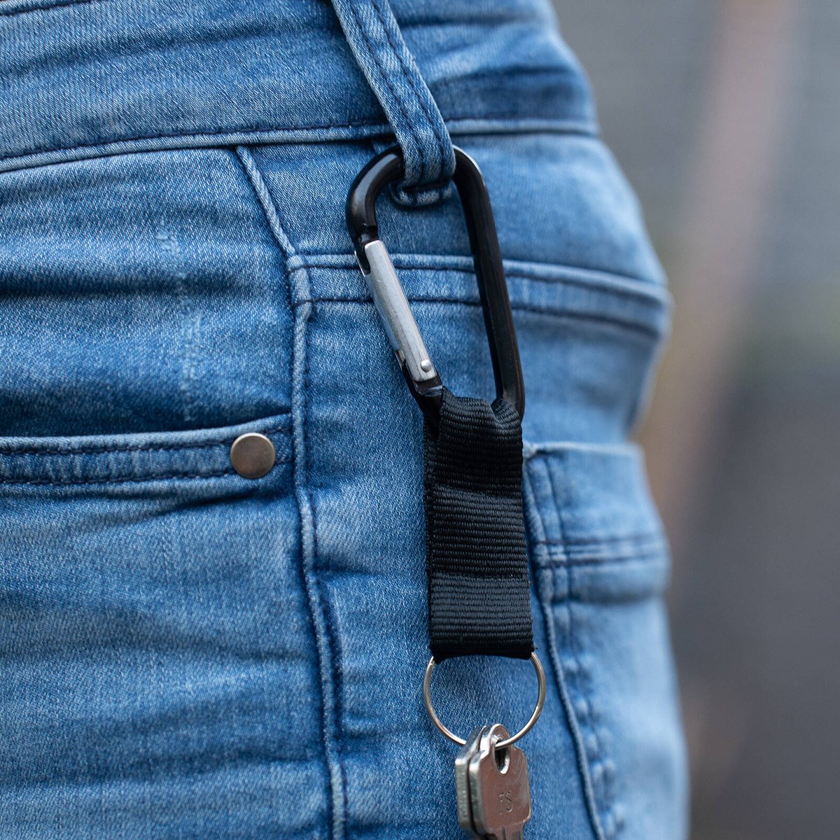 Taskmaster Black Carabiner Key Ring 2 Pack - 25mm - Black - Lightweight Design - SuperSaverAU - view 5