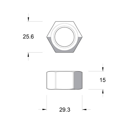 Zenith M16 Hot Dip Galvanised Hex Nut - 4.6 Grade Steel