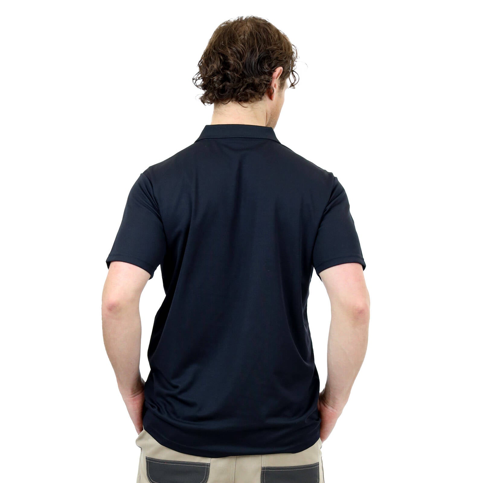 Citeco Black Dry Fit Short Sleeve Polo - Men's 100% Polyester, Medium