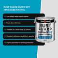 White Knight Rust Guard Enamel Paint 4L - White Gloss - Quick Dry - 30 Min Touch Dry - SuperSaverAU - view 5