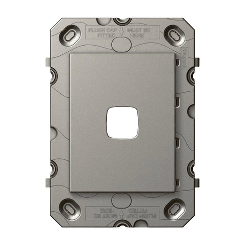 Hpm Arteor 1 Gang Wall Switch Grid Only 128mm x 91mm Magnesium - Modern Design - SuperSaverAU - view 1