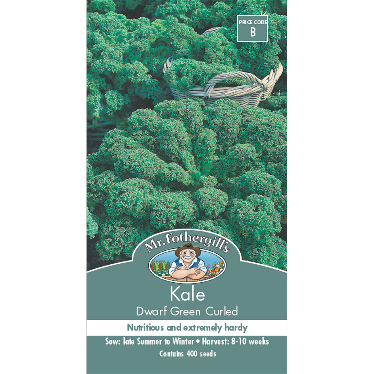 Mr Fothergill Dwarf Green Curled Kale Seeds 75mm Green Nutrient-Rich - SuperSaverAU - view 1