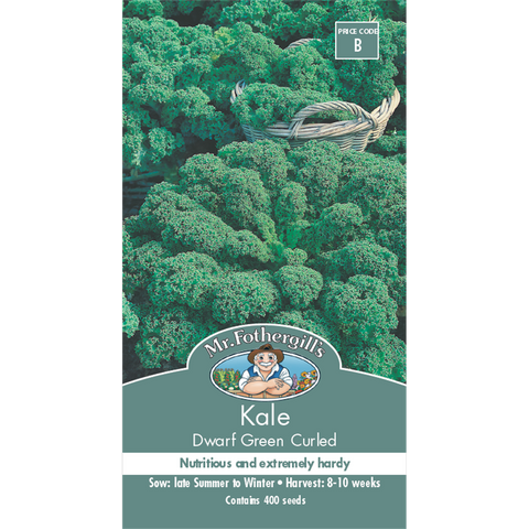 Mr Fothergill Dwarf Green Curled Kale Seeds 75mm Green Nutrient-Rich - SuperSaverAU - view 1