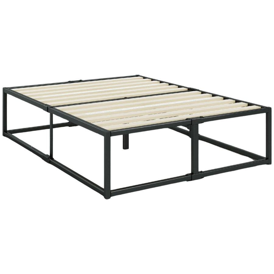 Zinus Double 45cm Metal Bed Frame - Black Steel Platform Base, No Box Spring Needed - AU-MBBF-18D