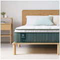 Zinus King Pocket Spring Euro Top Mattress - 5-Zone Support, Green Tea Foam, Memory Foam - AU-MSSBO4ZC-10K