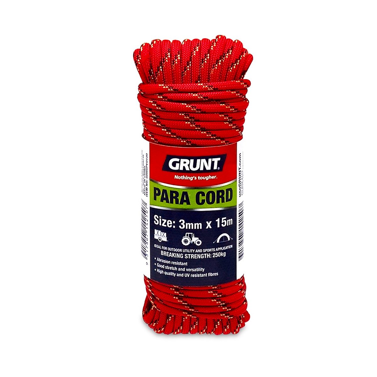 Grunt Para Cord 3mm x 15m PP Multifilament Strong Utility Rope - SuperSaverAU - view 1