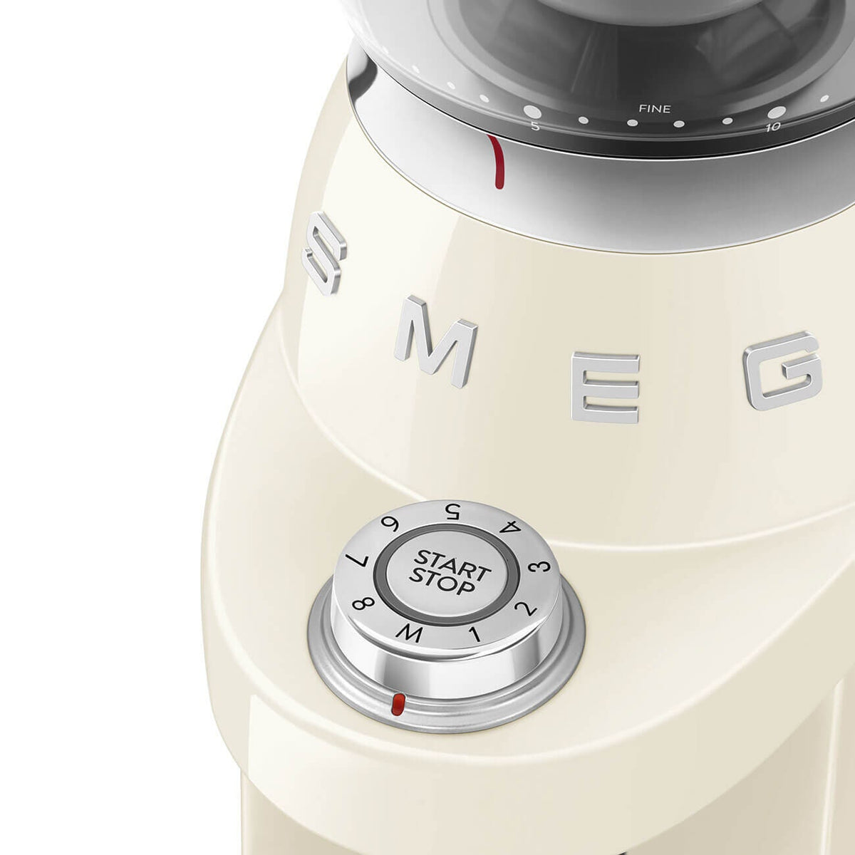 Smeg 50's retro style coffee grinder - cream - 240g bean hopper - 50 grinding steps - CGF03CRAU