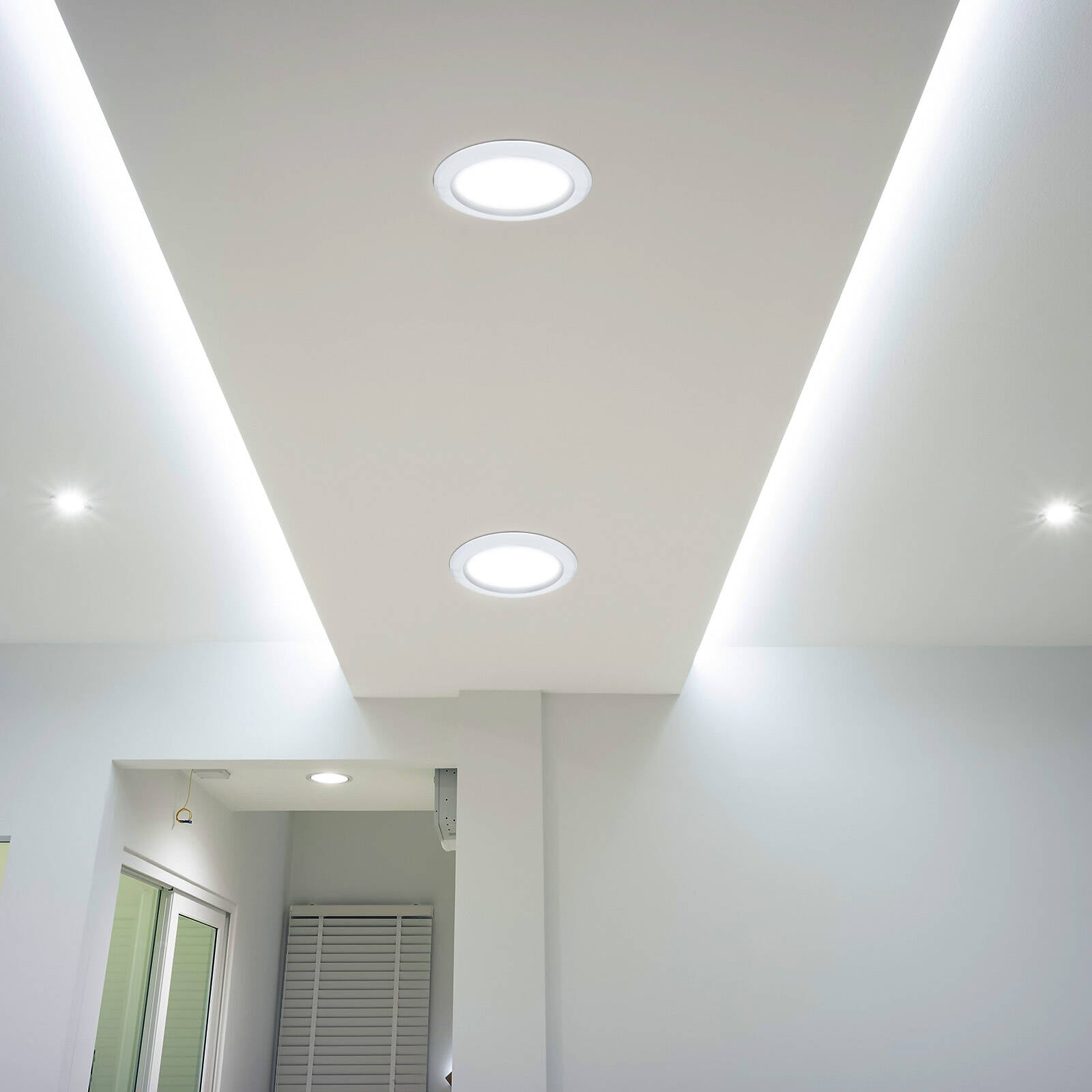 Arlec 9W 92mm Tri-Colour Dimmable LED Downlight Recessed Lens 240V White 2 Pack ALD285P2