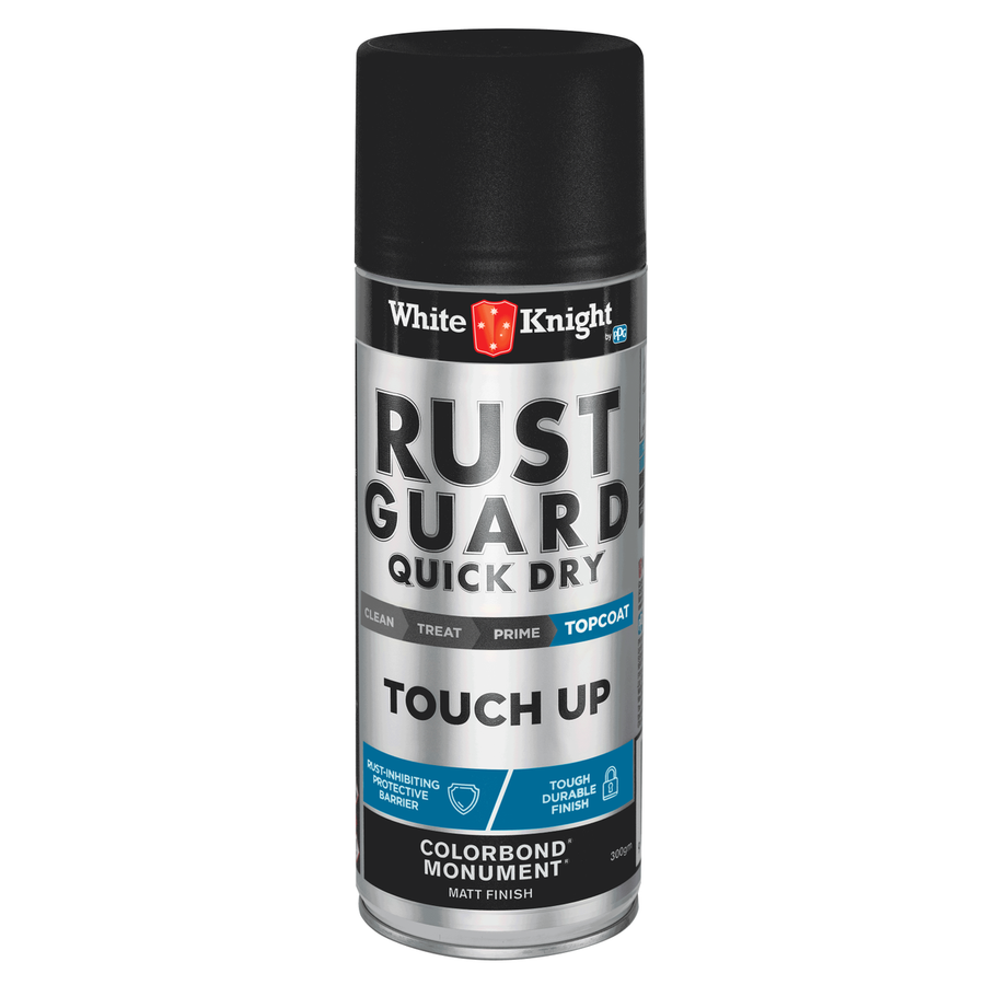 White Knight Rust Guard Touch Up Spray Paint 300g Monument Matt - SuperSaverAU - view 1