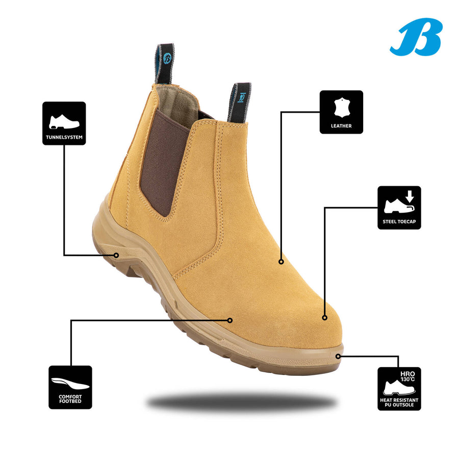Bata Industrials Men's Wheat Meteor Pull On Safety Boot UK Size 9