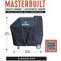 Masterbuilt charcoal grill cover - water-resistant UV-resistant fabric, PVC liner, black - MB20080220