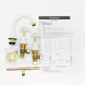 Shaw Mason Ivory Basin Set - 290mm x 70mm x 195mm - Brass Construction - Gold Trim - SuperSaverAU - view 3