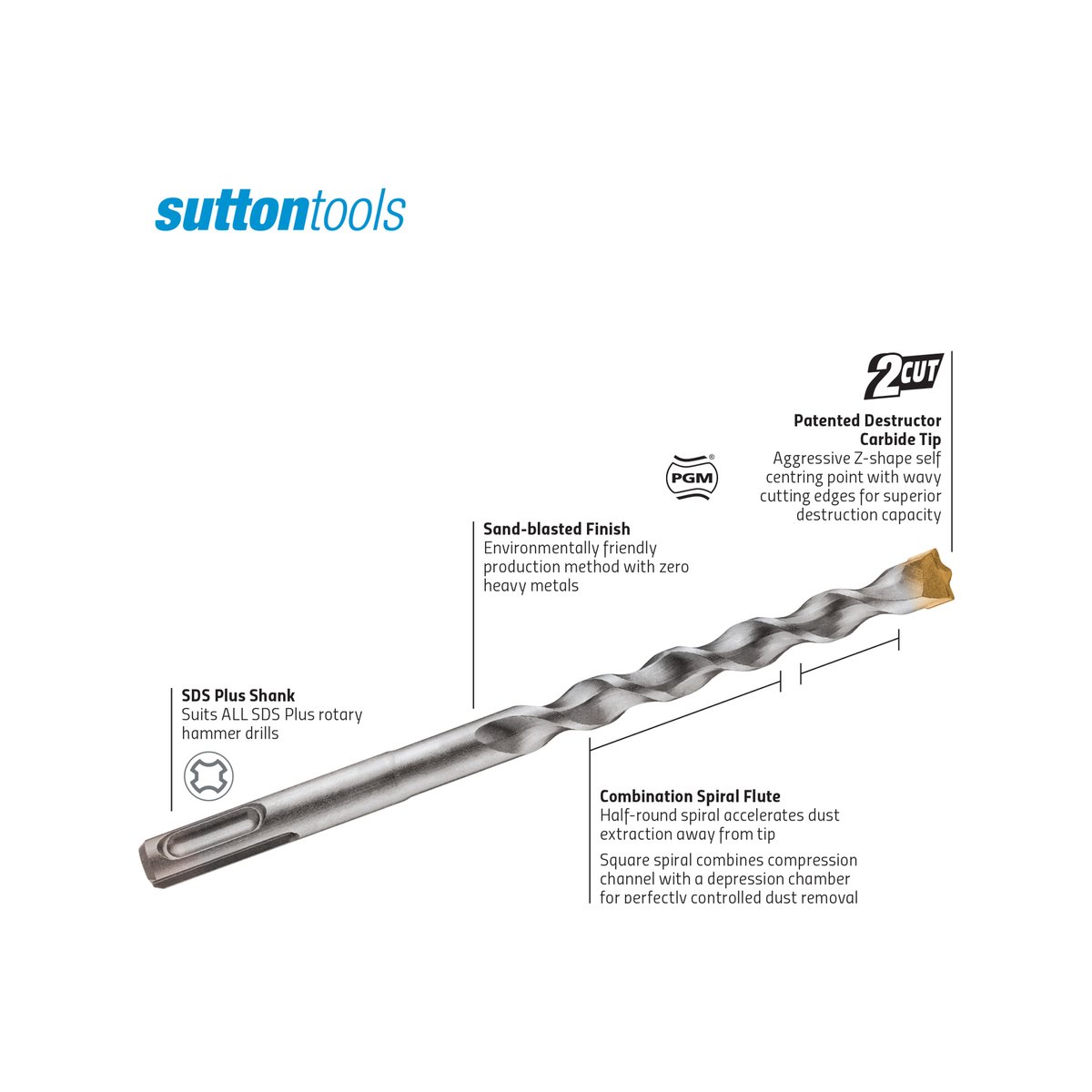 Sutton Tools 20mm Db Tct Masonry Drill Bit 400mm Carbide Tip Durable - SuperSaverAU - view 3