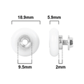 Rolltrak Radial Roller - 19mm - Acetal - Threaded Hub - SuperSaverAU - view 2
