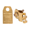 DETA Earth Clamp and Warning Tag - Brass with Engraved Tag
