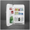 Smeg 50s Retro Style Happy 135L bar fridge - left hinge, white, 6 star energy rating - FAB10HLWH6