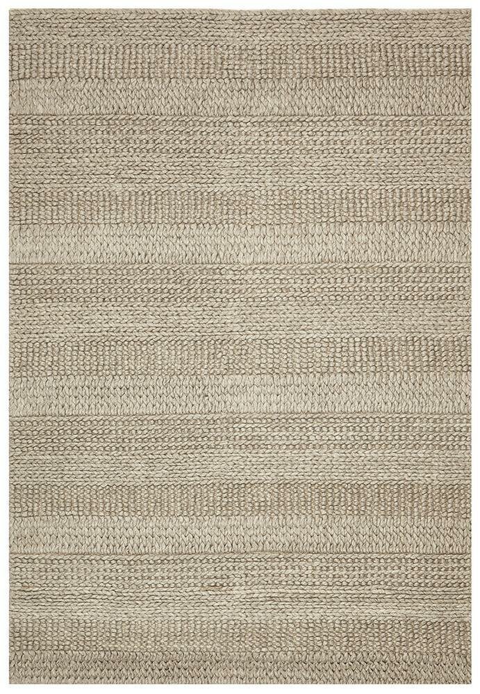 Rug Culture Skandi Extra Large Rug 320x230cm - Grey Viscose and Wool Blend - SKAN314GRY320X230