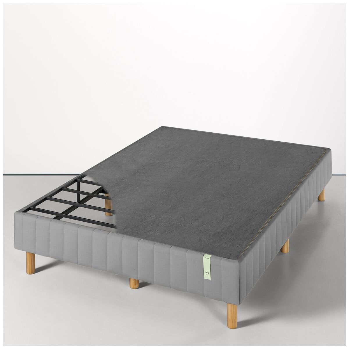 Zinus Quick Snap Queen Ensemble Bed Base - Steel Frame, Bolt-Free Snap Assembly - AU-FRBX-9GR-Q