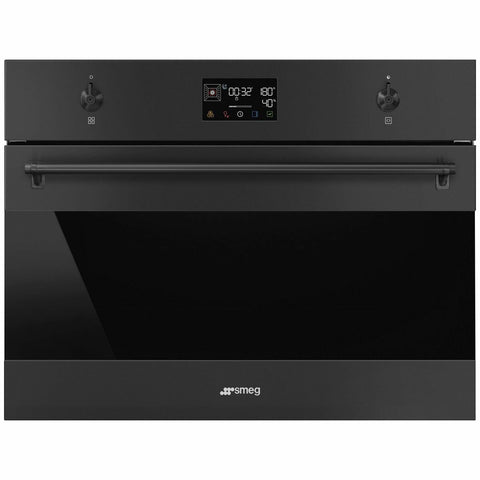 Smeg Compact Classic Steam 100 Oven - 40L Net, Matte Black, Combi Steam, Air Fry - SOA4302S3N