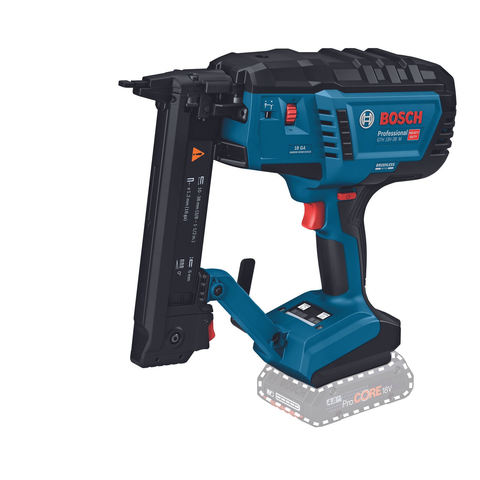 Bosch 18V Professional Cordless Wood Stapler Skin Only GTH 18V-38 M