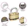 Master Lock 64mm Excell Padlock Laminated Steel Boron-Carbide Shackle