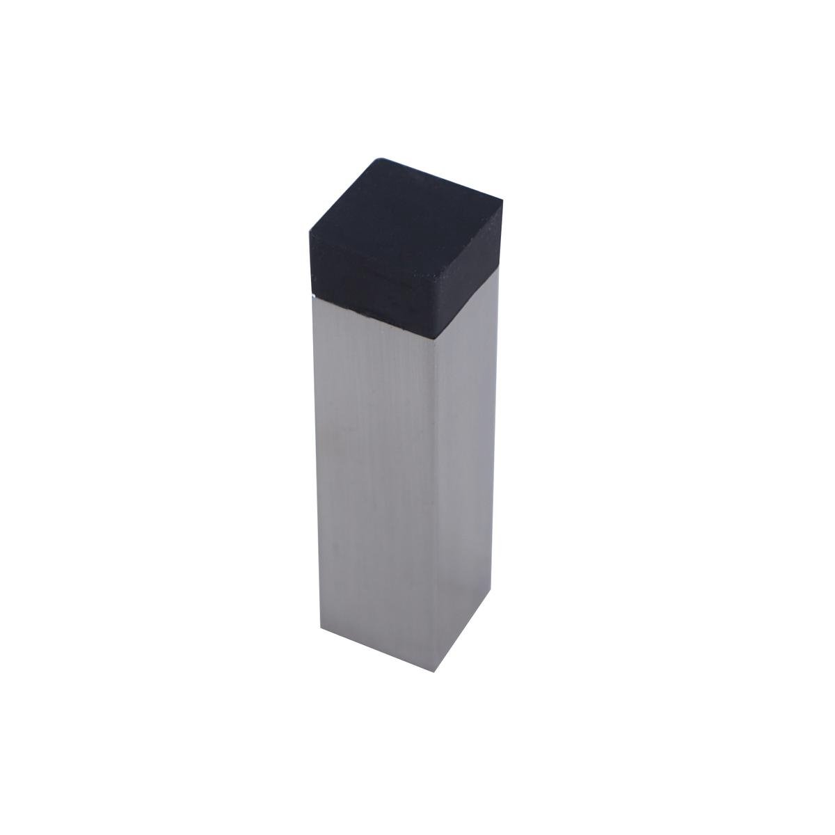 Adoored Door Stop - 20mm x 73mm - Metal - Satin Chrome Rubber Bumper - SuperSaverAU - view 1