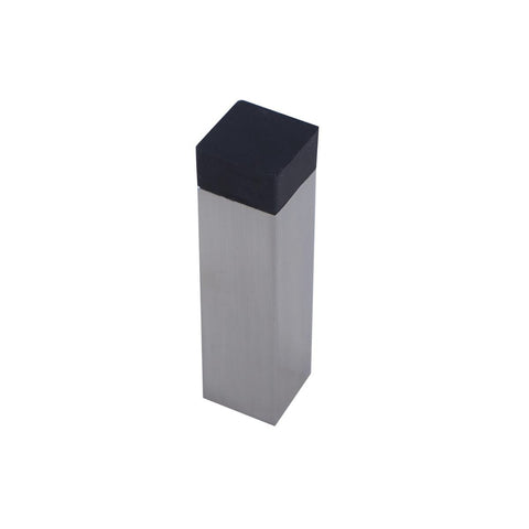 Adoored Door Stop - 20mm x 73mm - Metal - Satin Chrome Rubber Bumper - SuperSaverAU - view 1