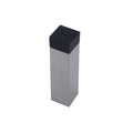 Adoored Satin Chrome Rectangle Rubber Bumper Door Stop - Metal with Rubber Tip