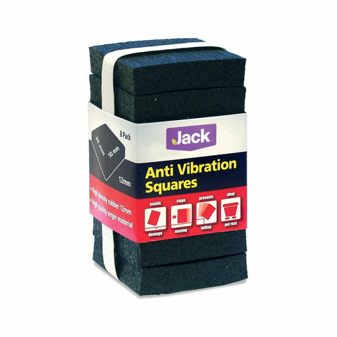 Jack 50 x 50 x 12mm Anti Vibration Squares - 8 Pack