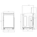 Beko 9kg Top Load Washing Machine - Soft Close Glass Lid, AirDry Program, Customisable Wash - BTL90W