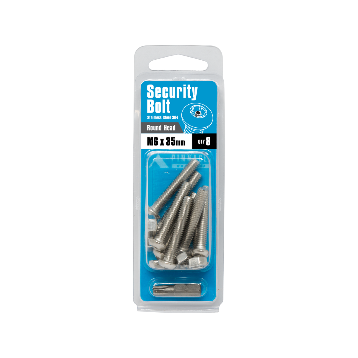 Pinnacle M6 x 35mm Stainless Steel Security Bolts - 8 Pack - SuperSaverAU - view 2