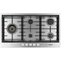 Brohn 90cm Stainless Steel Gas Cooktop - Made in Italy, 21.6MJ/h Wok Burner, Five Burners - BRGC906IT