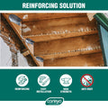 Carinya 50 x 50 x 200 x 3.5mm Galvanised Steel Stair Rail Reinforcing Bracket