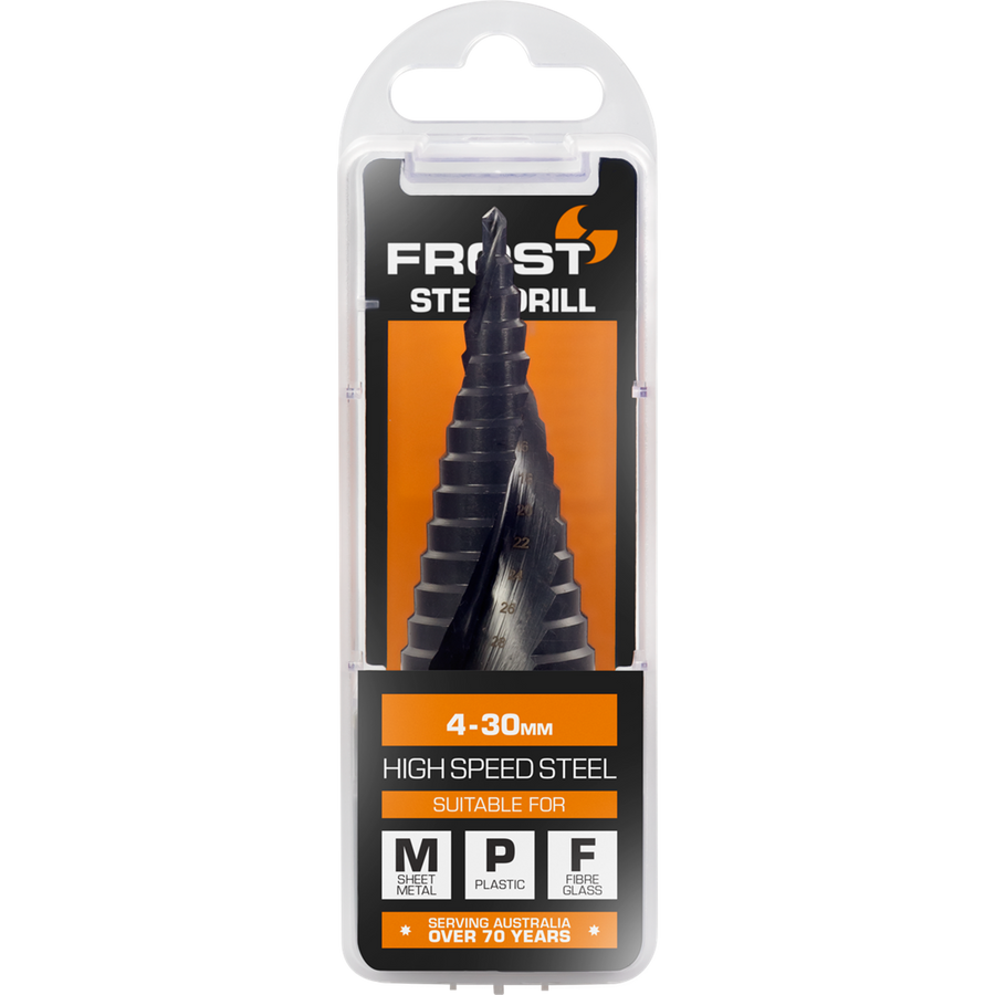 Frost 4-30mm HSS Step Drill Orange